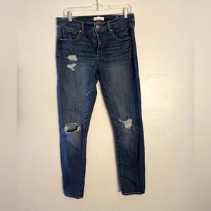 Loft skinny jeans - ankle length - distressed - size 8